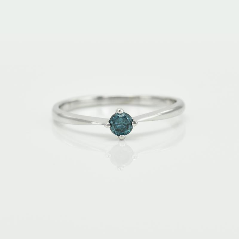 Prsten s modrým diamantem 15608