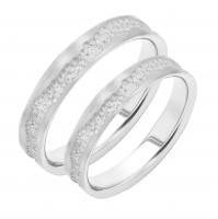 Matné snubní prsteny ze zlata Bobble