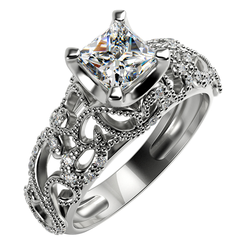 Prsten z bílého zlata 15818