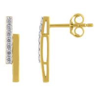 Zlaté náušnice s lab-grown diamanty Key