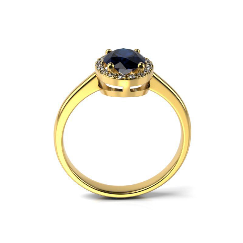 Zlatý prsten s diamanty 16158