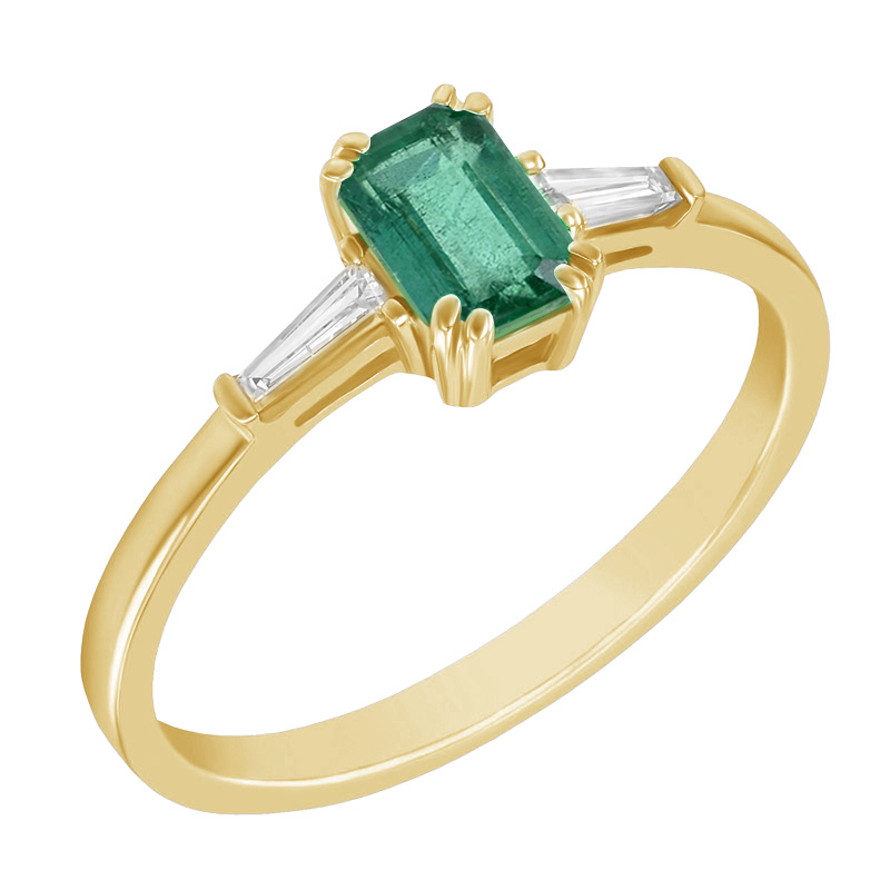Smaragdový zásnubní prsten