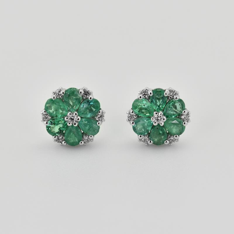 Smaragdové napichovací květy 17148