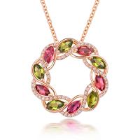 Elegantní náhrdelník s turmalíny a diamanty Bourne