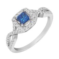 Zásnubní prsten s princess diamantem Omewy
