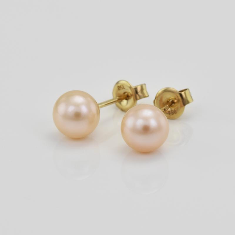 Náušnice s broskvovými perlami