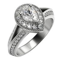 Zásnubní platinový prsten s diamanty Talita