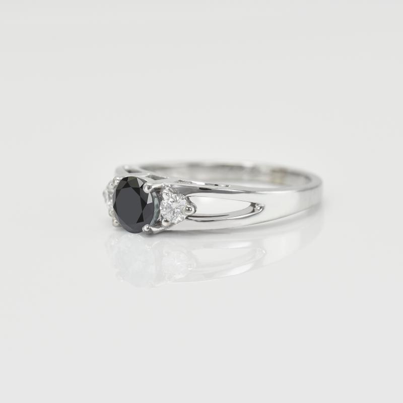 Zásnubní prsten s černým diamantem 23618