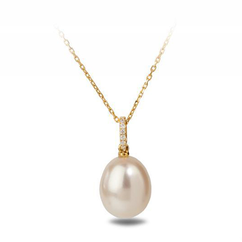 Přívěsek s perlou a diamanty 24548