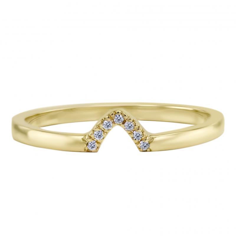 Zlatý zásnubní set prstenů s marquise diamantem