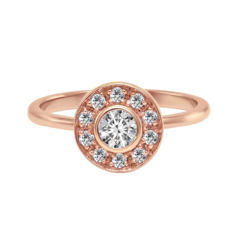 Zlatý prsten s diamanty 27428