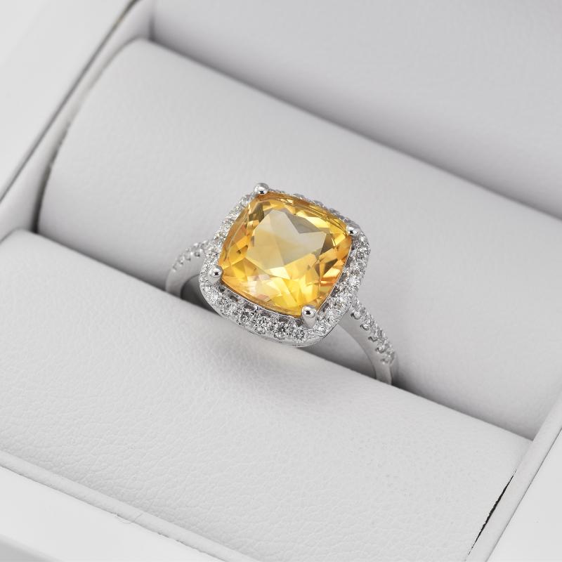 Zásnubní prsten s citrínem 28068