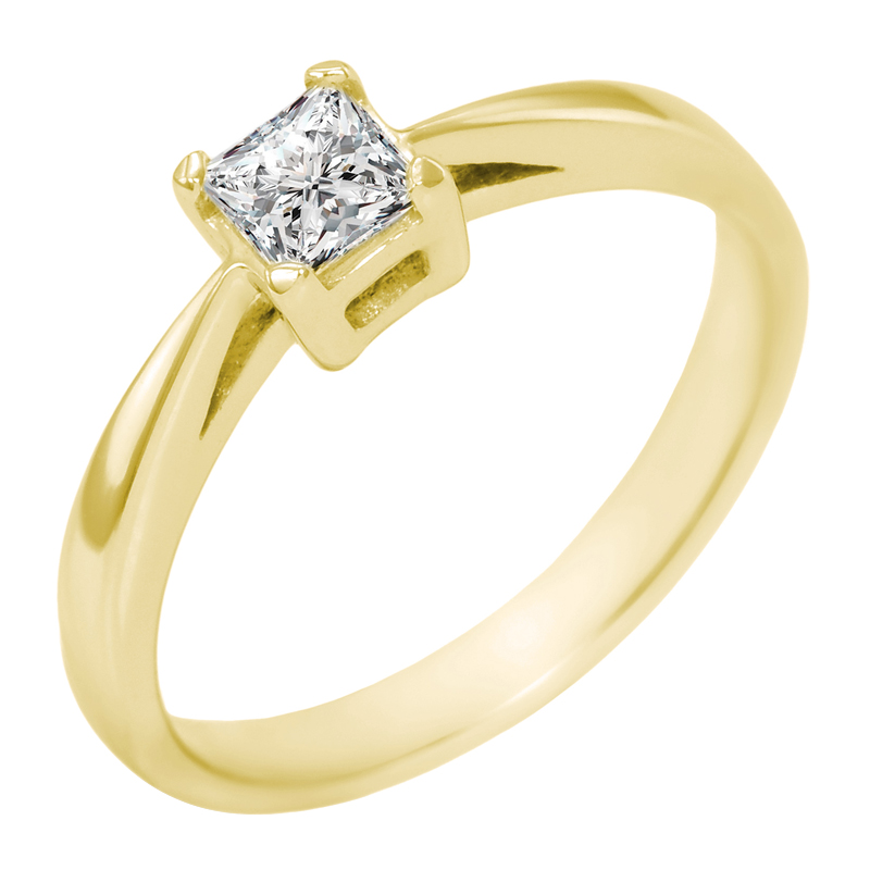 Zlatý zásnubní prsten s diamantem 2848