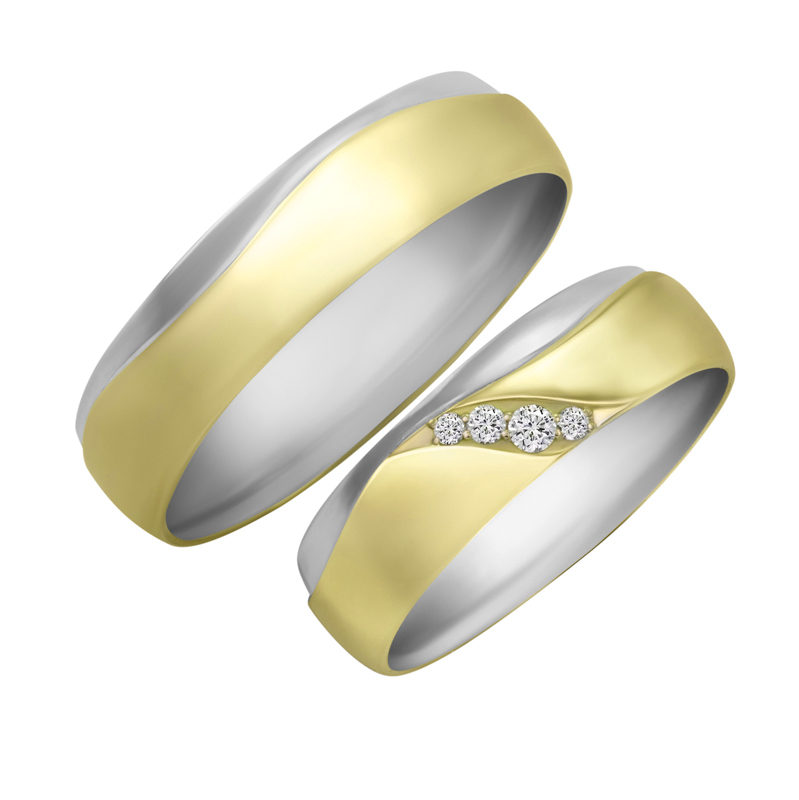 Snubní prsteny z dvou druhů zlata 28808
