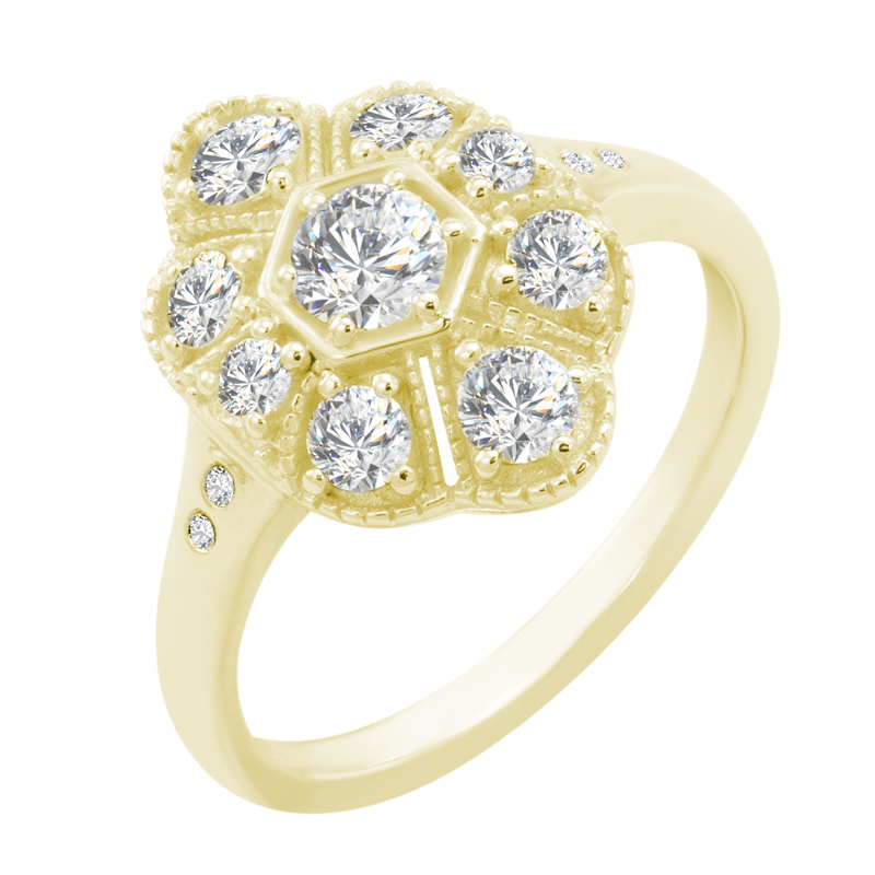 Diamantový vintage prsten 28818
