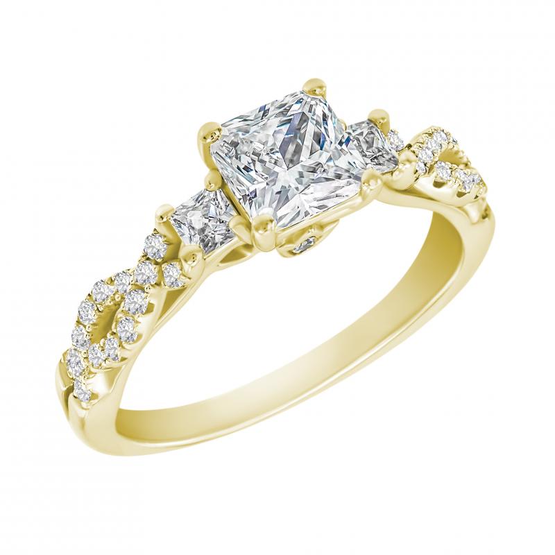 Prsten ze zlata s diamanty