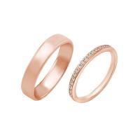 Eternity prsten s diamanty a pánský komfortní snubní prsten Kalea