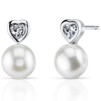 Romantické perlové náušnice ze stříbra Sucharita