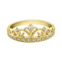 Princeznin zlatý prsten s diamanty Alpana