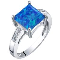 Zlatý prsten s modrým opálem a diamanty Danyal