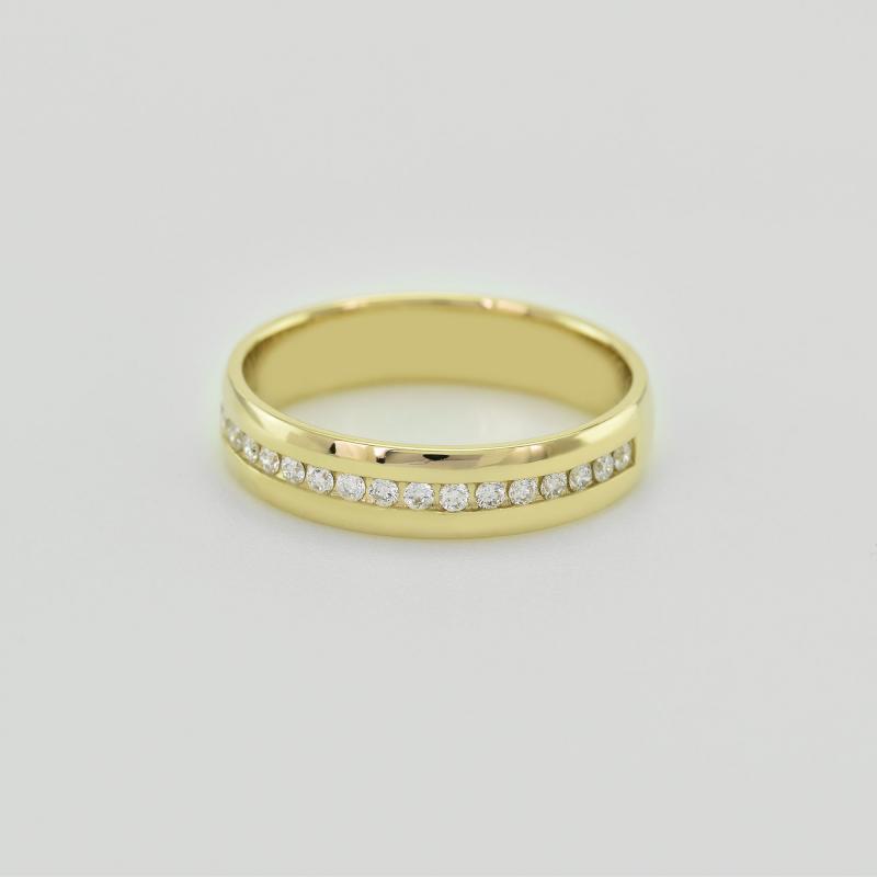 Zlaté snubní prsteny eternity a komfortní pánský 33748