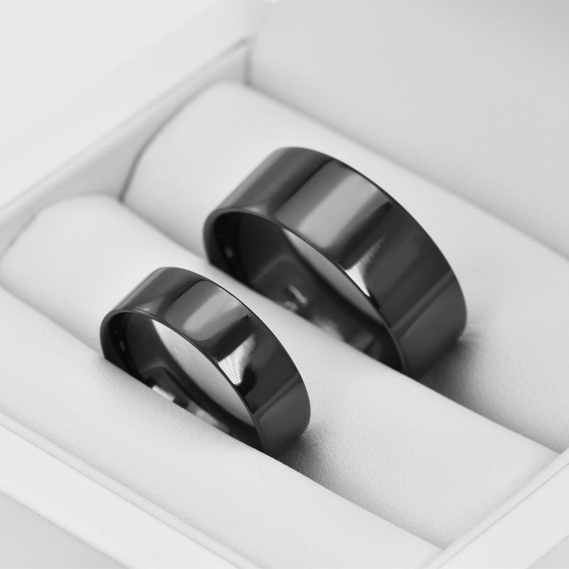 Černé snubní prsteny 35058