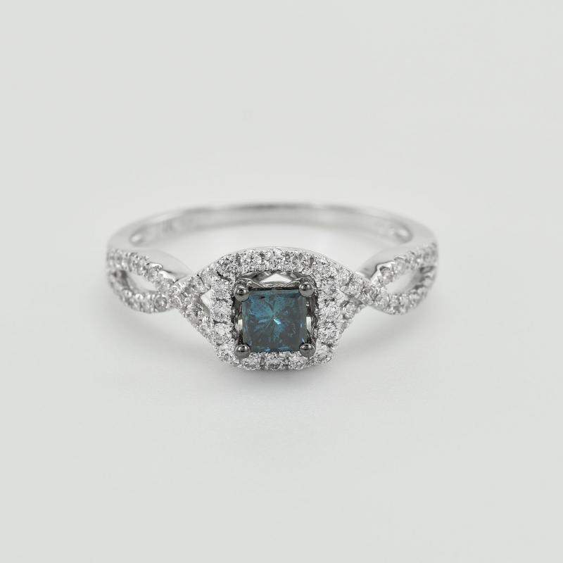 Zásnubní prsten s princess diamantem 35708