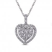 Srdcový náhrdelník s diamanty Jezabell
