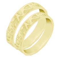 Reliéfní snubní prsteny ze zlata Zendoro