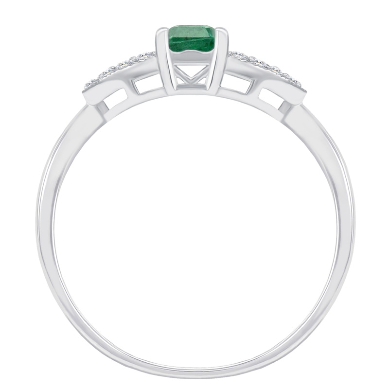Smaragdový prsten z platiny 378
