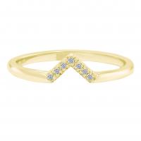 Vykrojený snubní prsten ze zlata s diamanty Suria