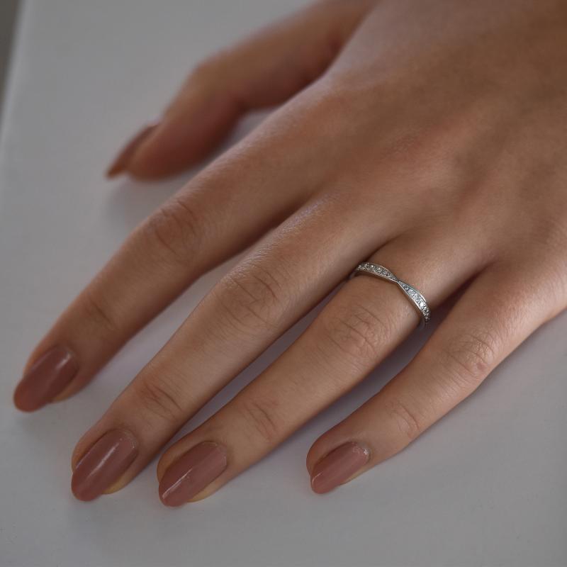 Zlatý eternity prsten s diamanty Turpein 39158