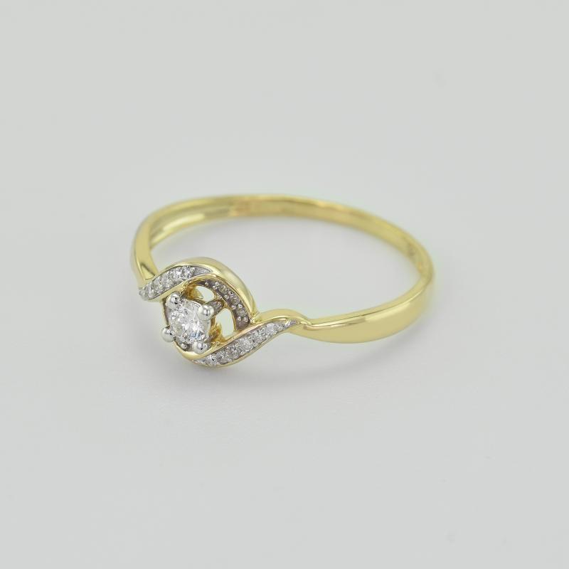 Zásnubní prsten s diamanty 40878
