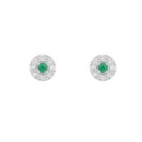 Smaragdové náušnice s diamanty Zowie