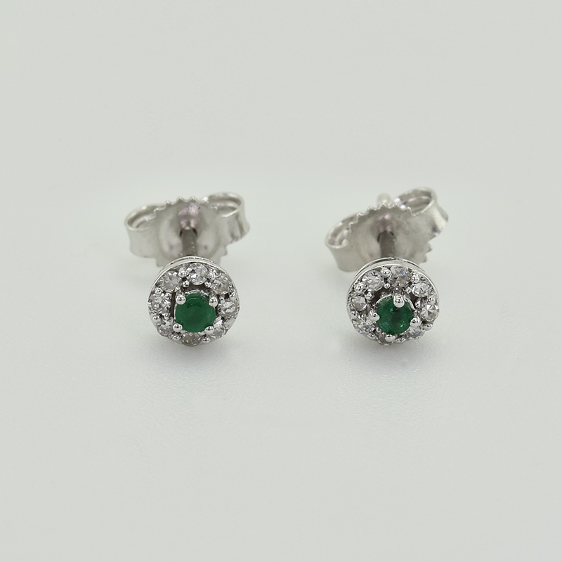 Smaragdové náušnice s diamanty Zowie 41818