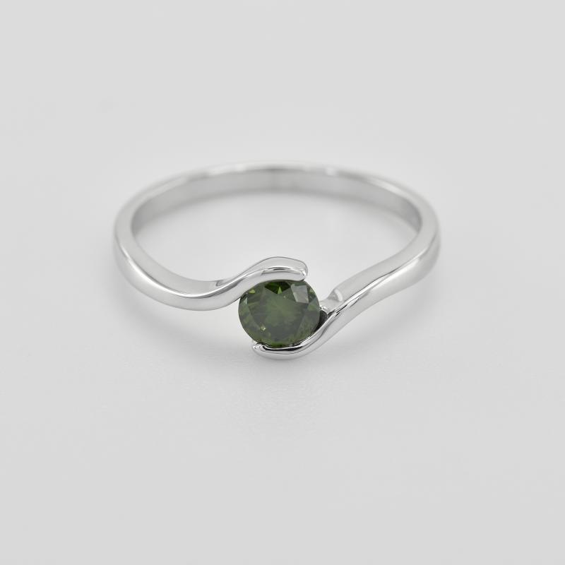Zásnubní prsten se zeleným diamantem Saffar 45238