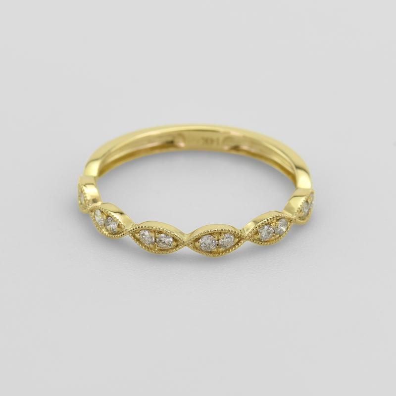 Dámský prsten s diamanty ze žlutého zlata 45558