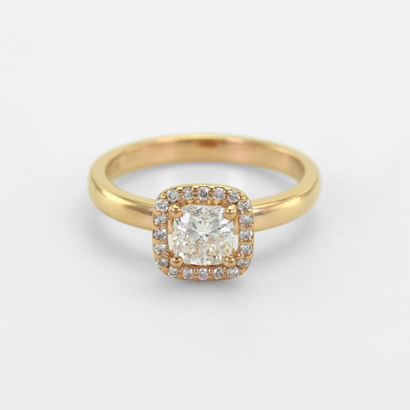 Zásnubní zlatý prsten s diamanty 46058