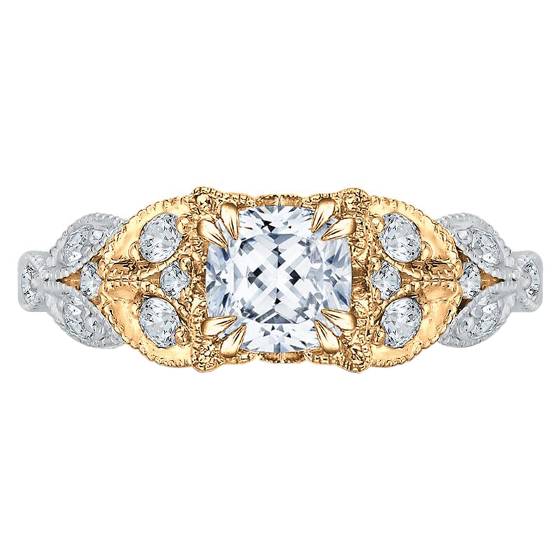 Zásnubní vintage prsten plný diamantů 