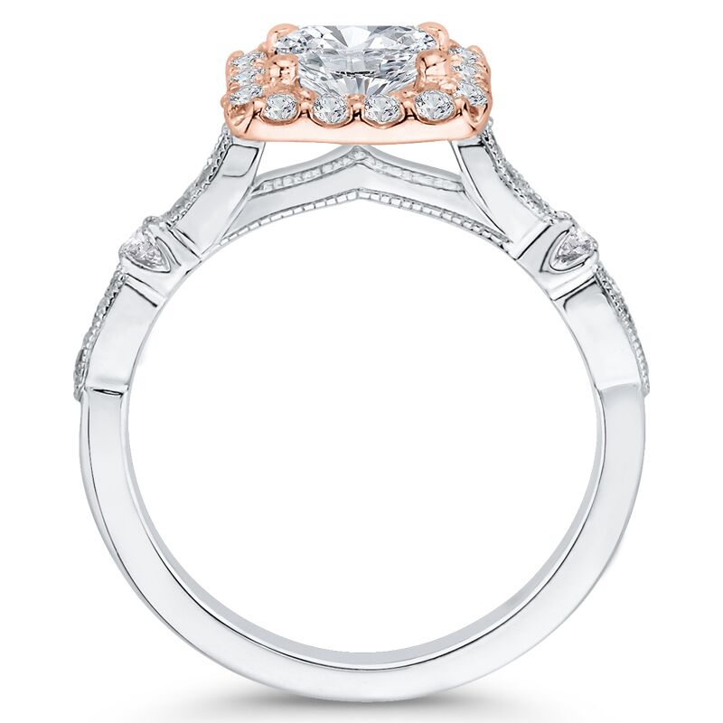 Diamantový zásnubní prsten v halo stylu 46268