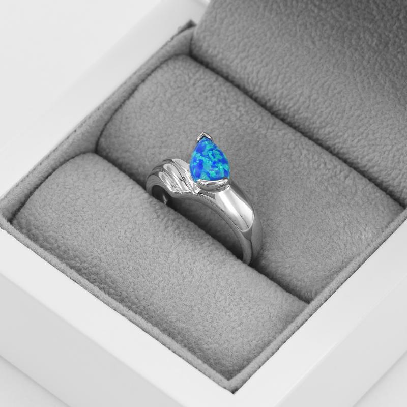 Opálový stříbrný prsten 46708