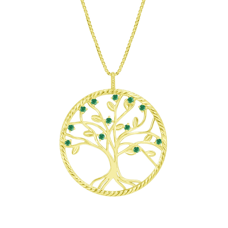 Smaragdový náhrdelník ve tvaru stromu života Galilee