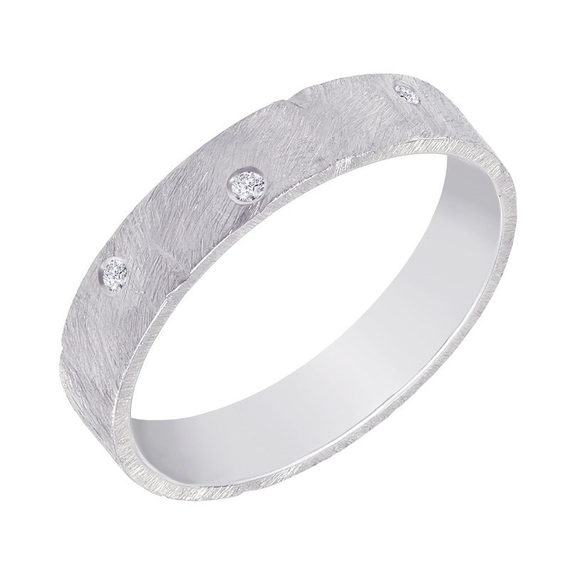 Dámský netradiční prsten s diamanty 49088