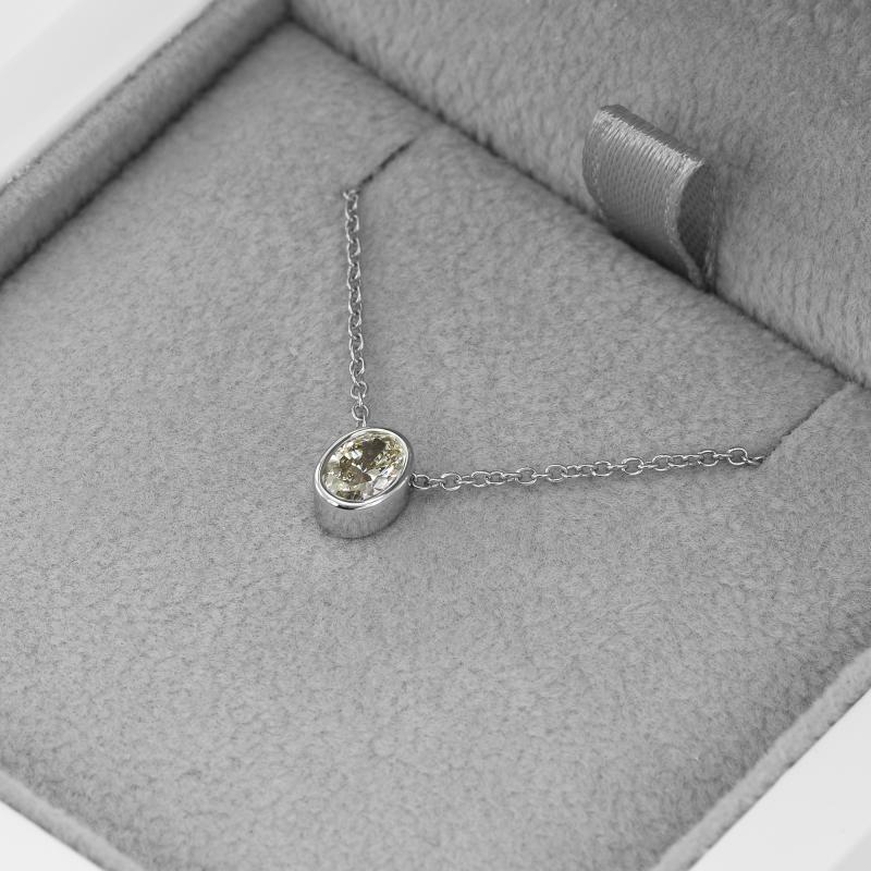 Zlatý náhrdelník s oval diamantem 50658