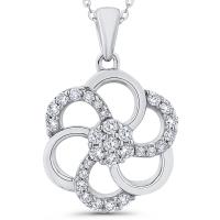 Květinový náhrdelník s diamanty Lottie