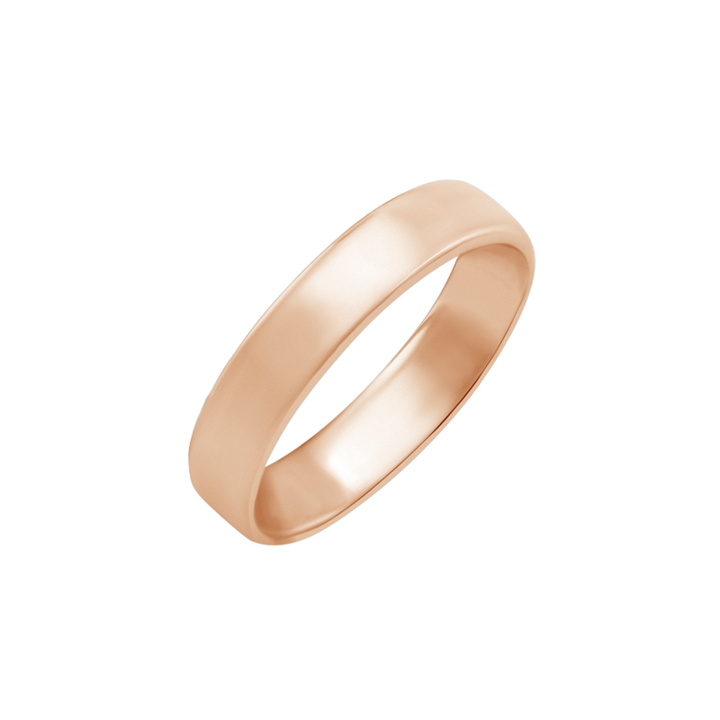 Pánský komfortní prsten z růžového zlata 58498