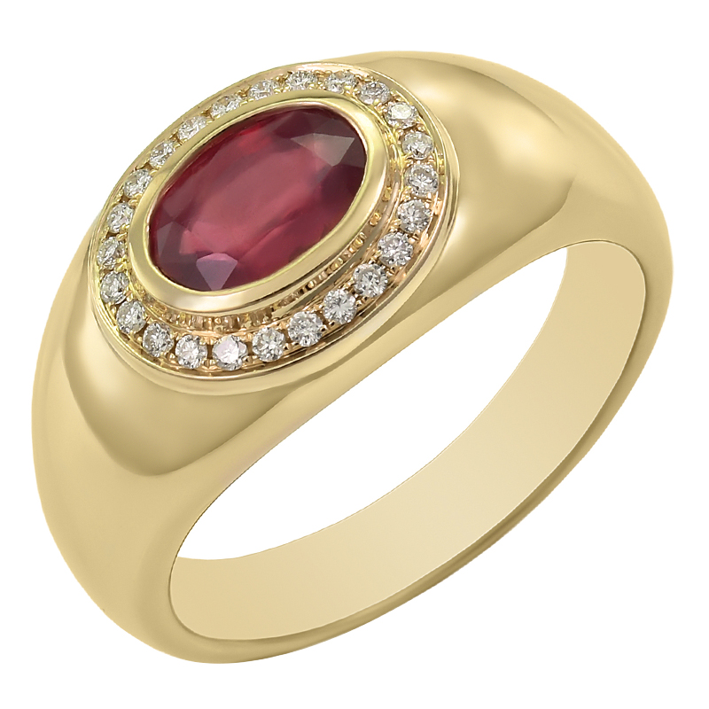 Zlatý rubínový prsten 59428