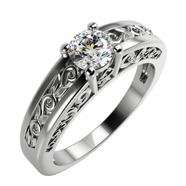 Zlatý prsten s diamantem Lerien