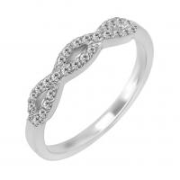 Diamantový infinity prsten z bílého zlata Cathryn
