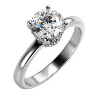 Zásnubní platinový prsten s diamanty Xela